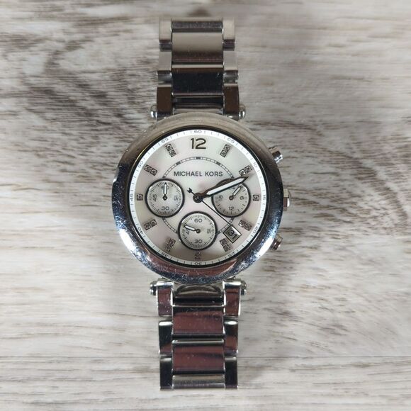 Michael Kors Accessories - Michael Kors Women's Chronograph Parker Stainless Steel Bracelet Watch 39mm MK57